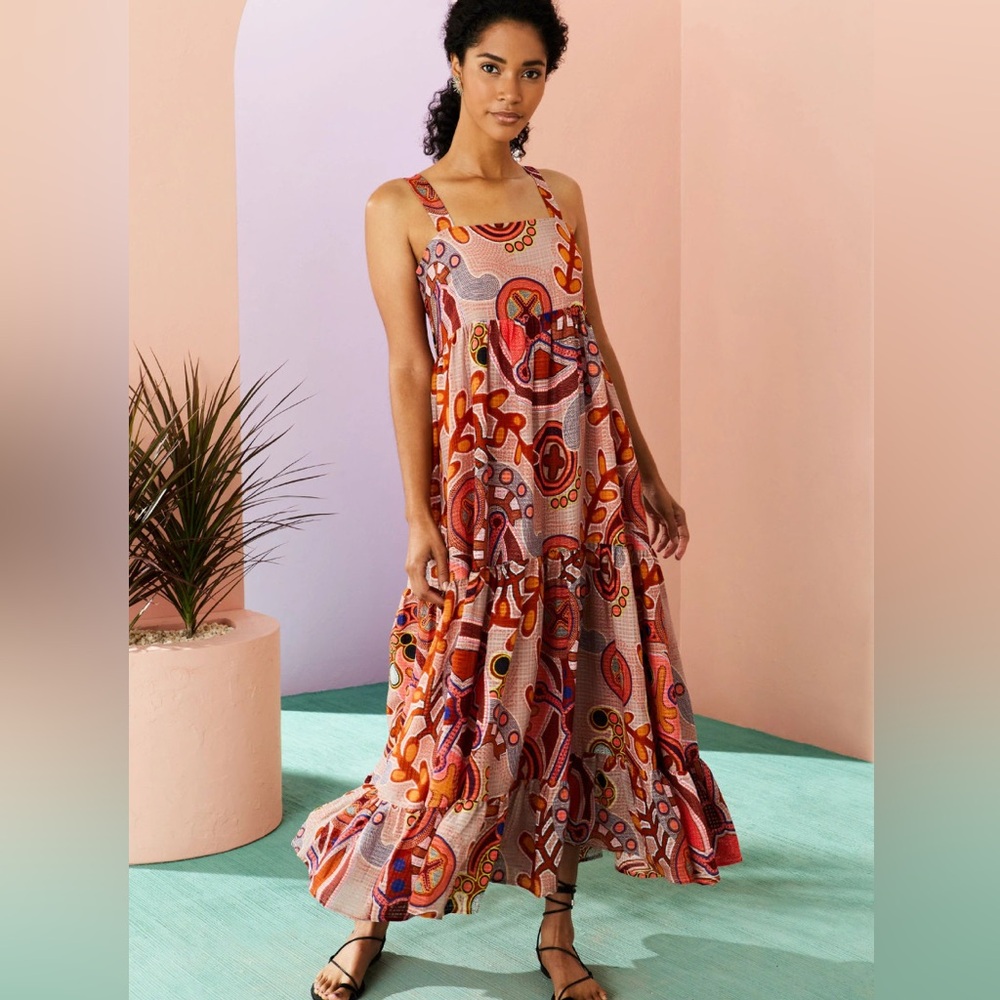 Colorful Patterned Maxi Dress